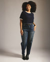Donna High Rise Curve Straight Leg Jeans 32 Inch - Field of Dreams Indigo