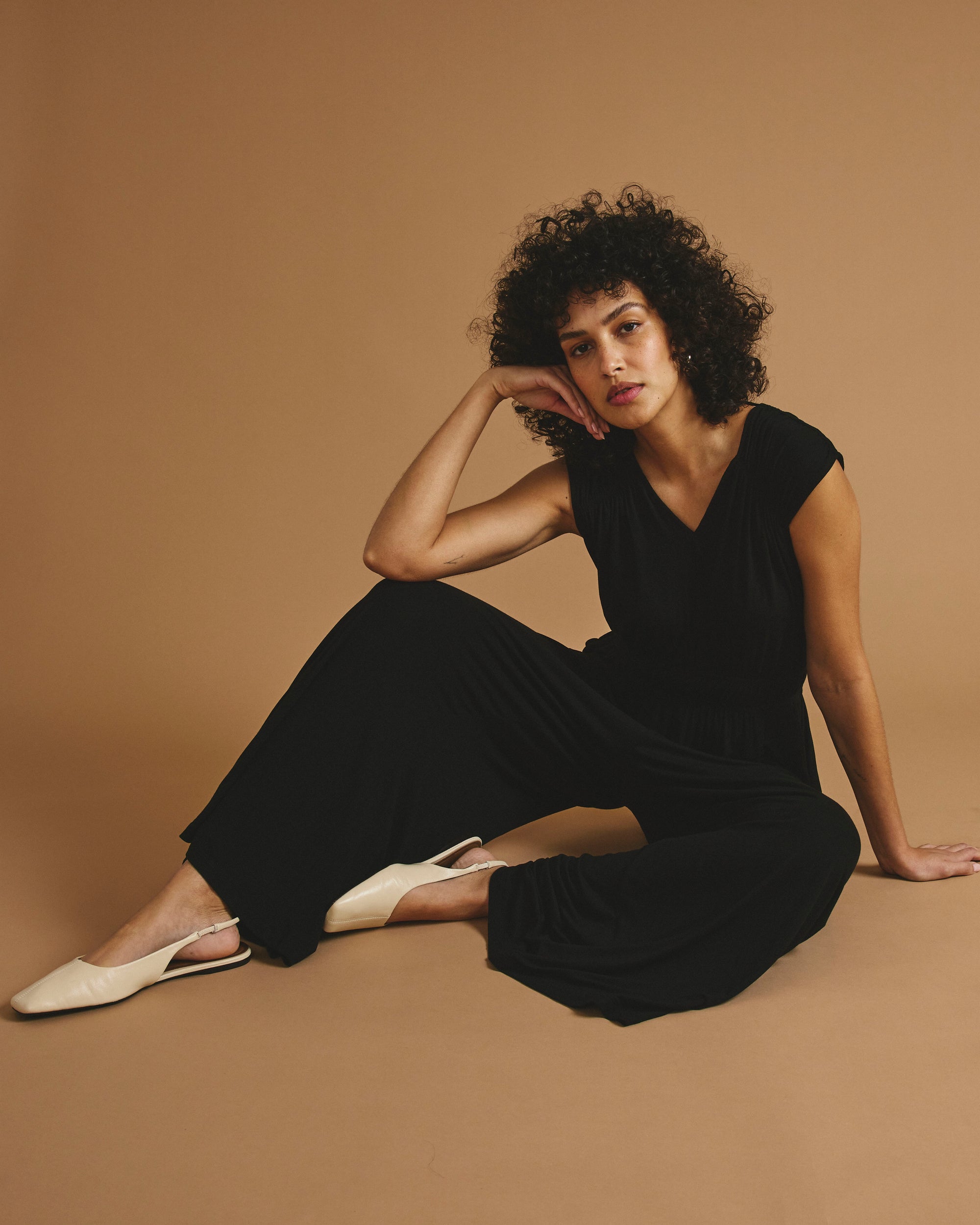 Zoey Liquid Jersey Jumpsuit - Black | Plus Size & Straight Size Women's Fashion | Universal Standard