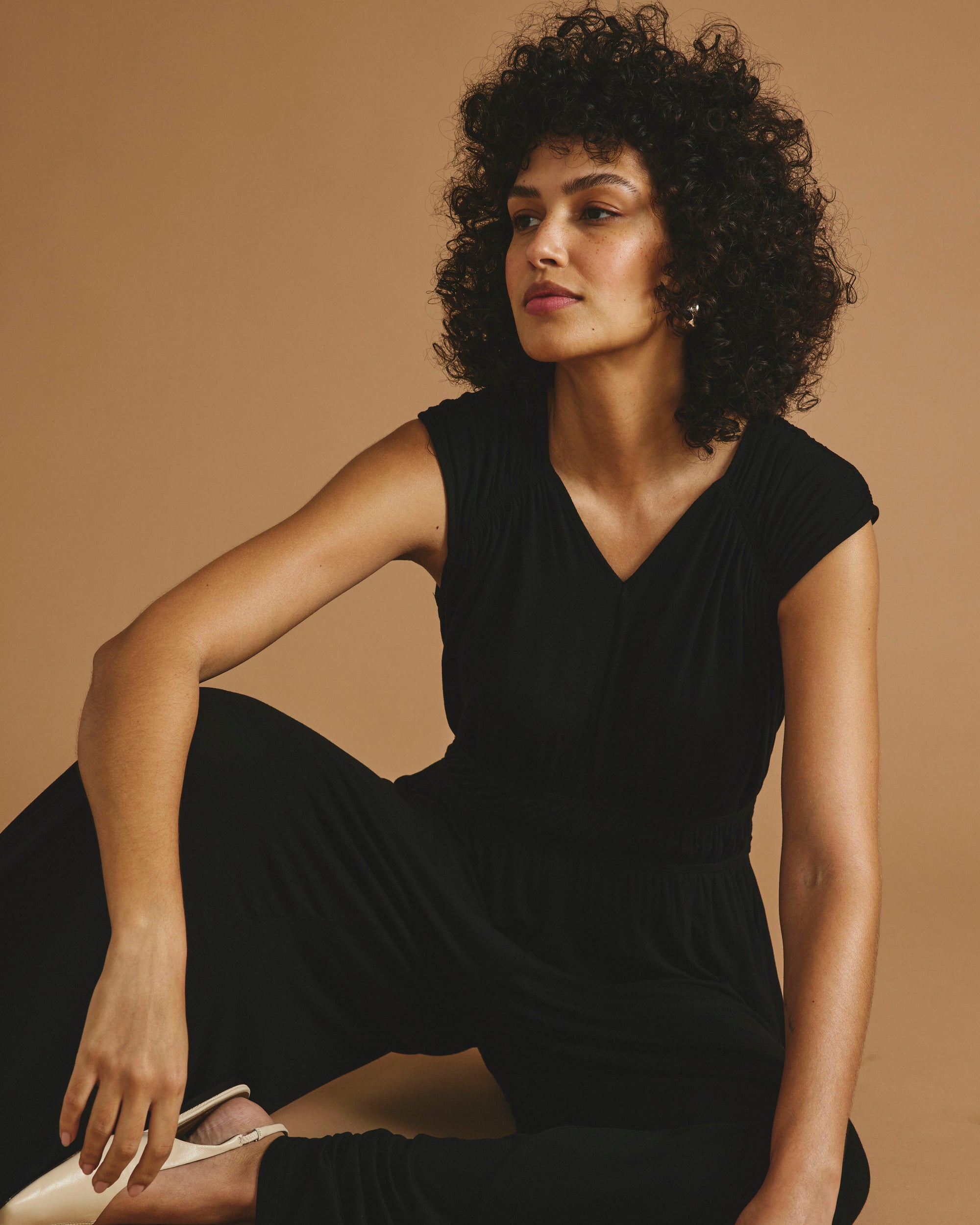 Zoey Liquid Jersey Jumpsuit - Black | Plus Size & Straight Size Women's Fashion | Universal Standard