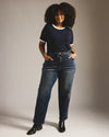 Donna High Rise Curve Straight Leg Jeans 32 Inch - Field of Dreams Indigo