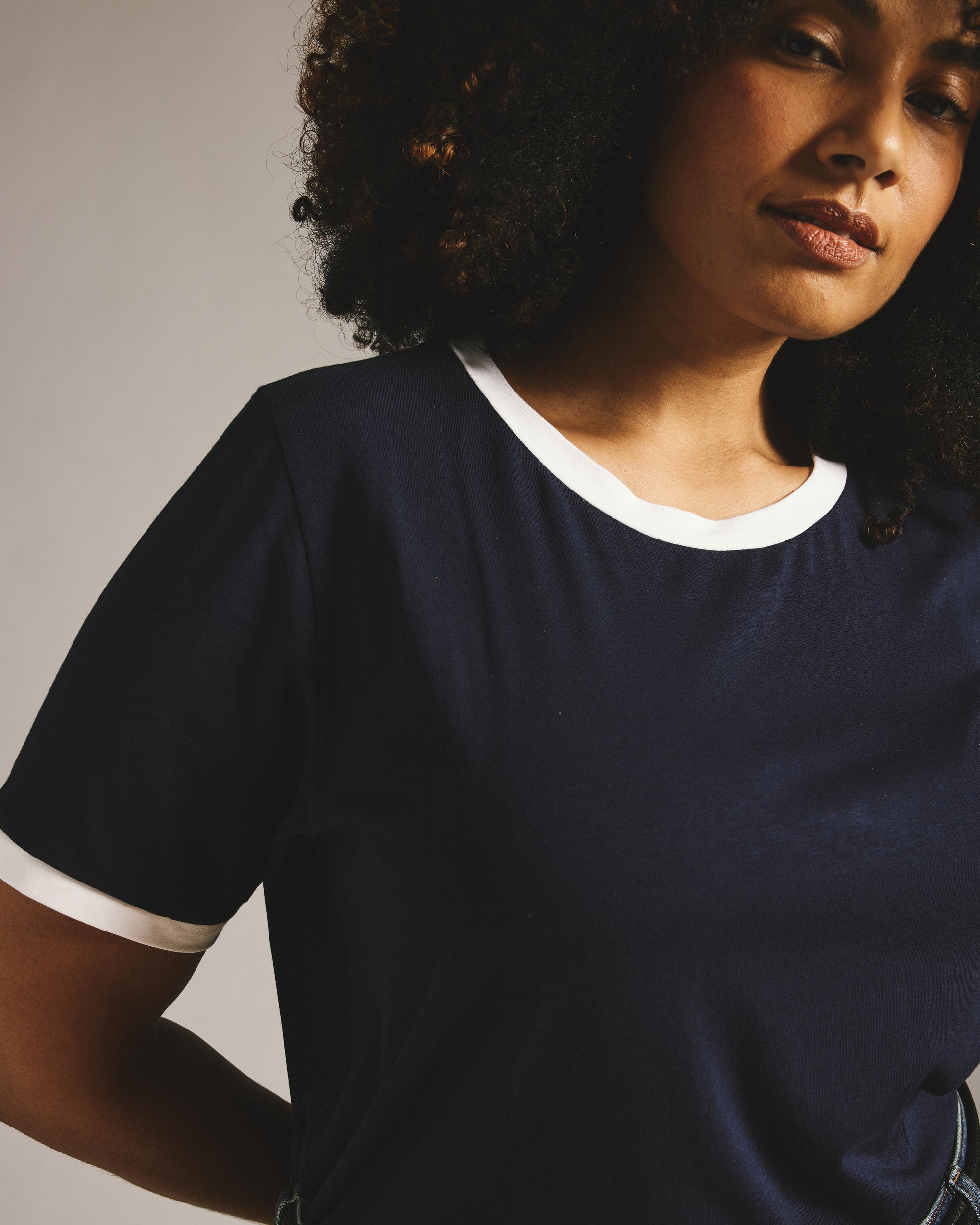 Tee Rex - Navy/White Trim