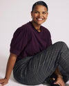 Pouf Sleeve Tee - Acai | Plus Size & Straight Size Women's Fashion | Universal Standard