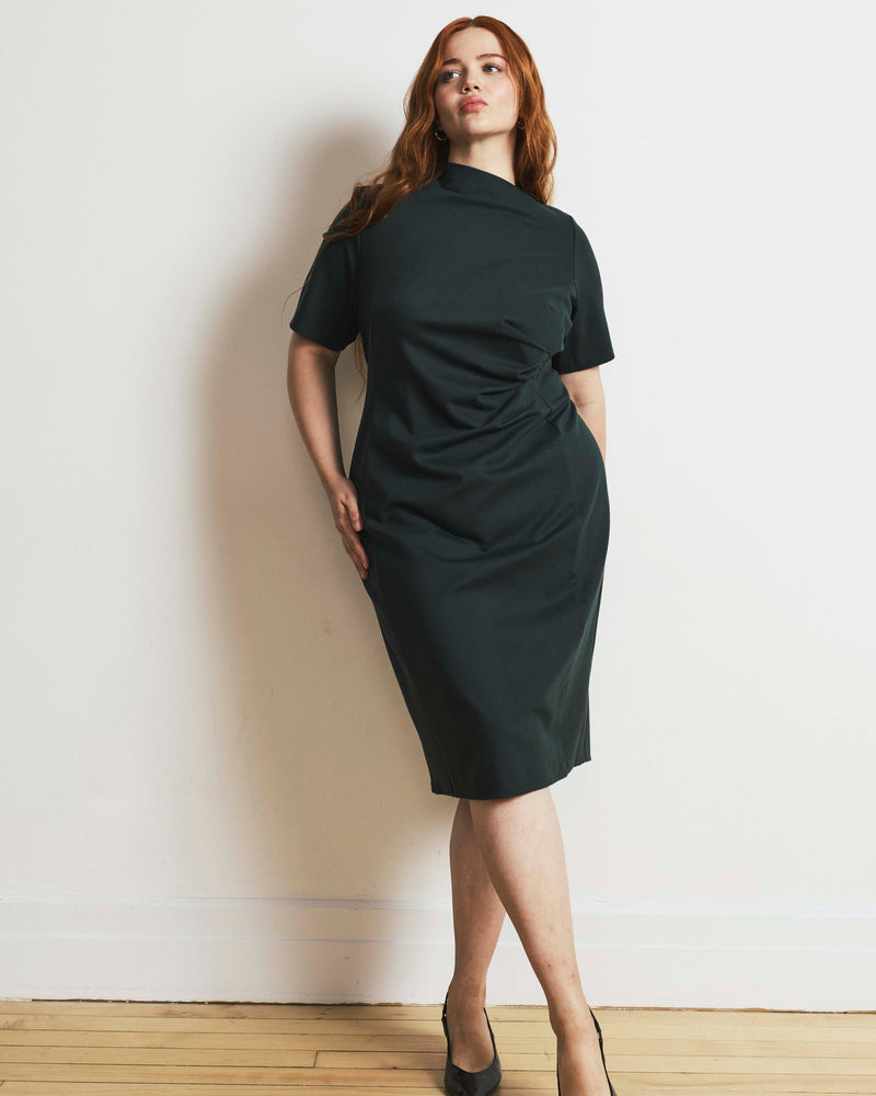 Penny Tailored Ponte Dress - Green Gemstone | Plus Size & Straight Size Women's Fashion | Universal Standard