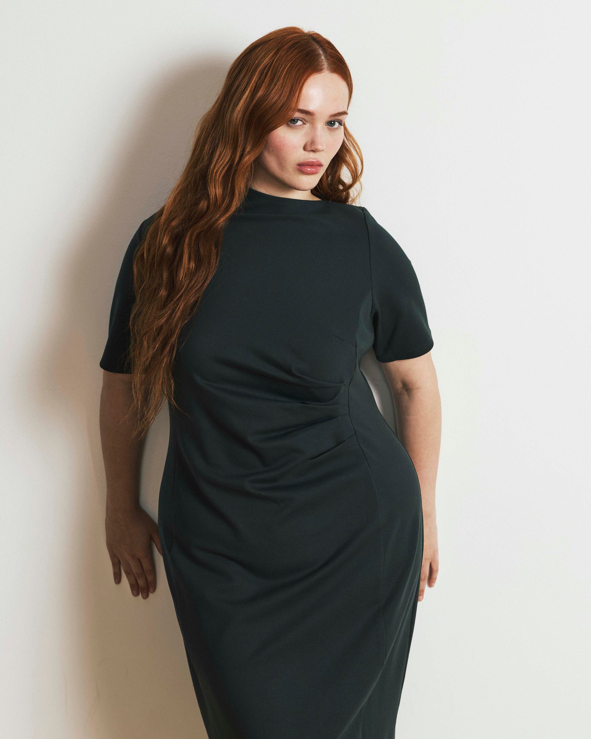 Penny Tailored Ponte Dress - Green Gemstone | Plus Size & Straight Size Women's Fashion | Universal Standard
