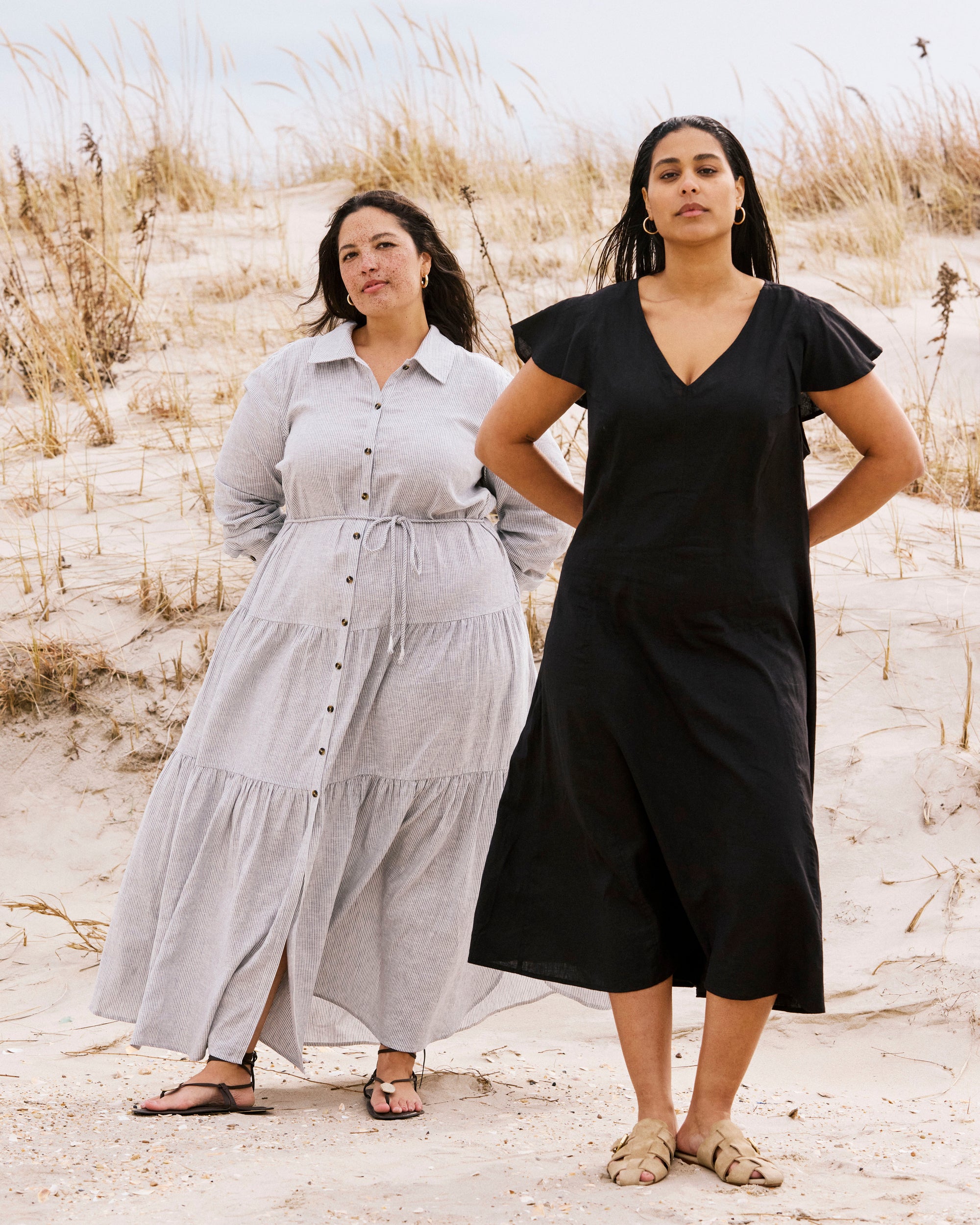 Victoria Linen Dress - Black | Plus Size & Straight Size Women's Fashion | Universal Standard