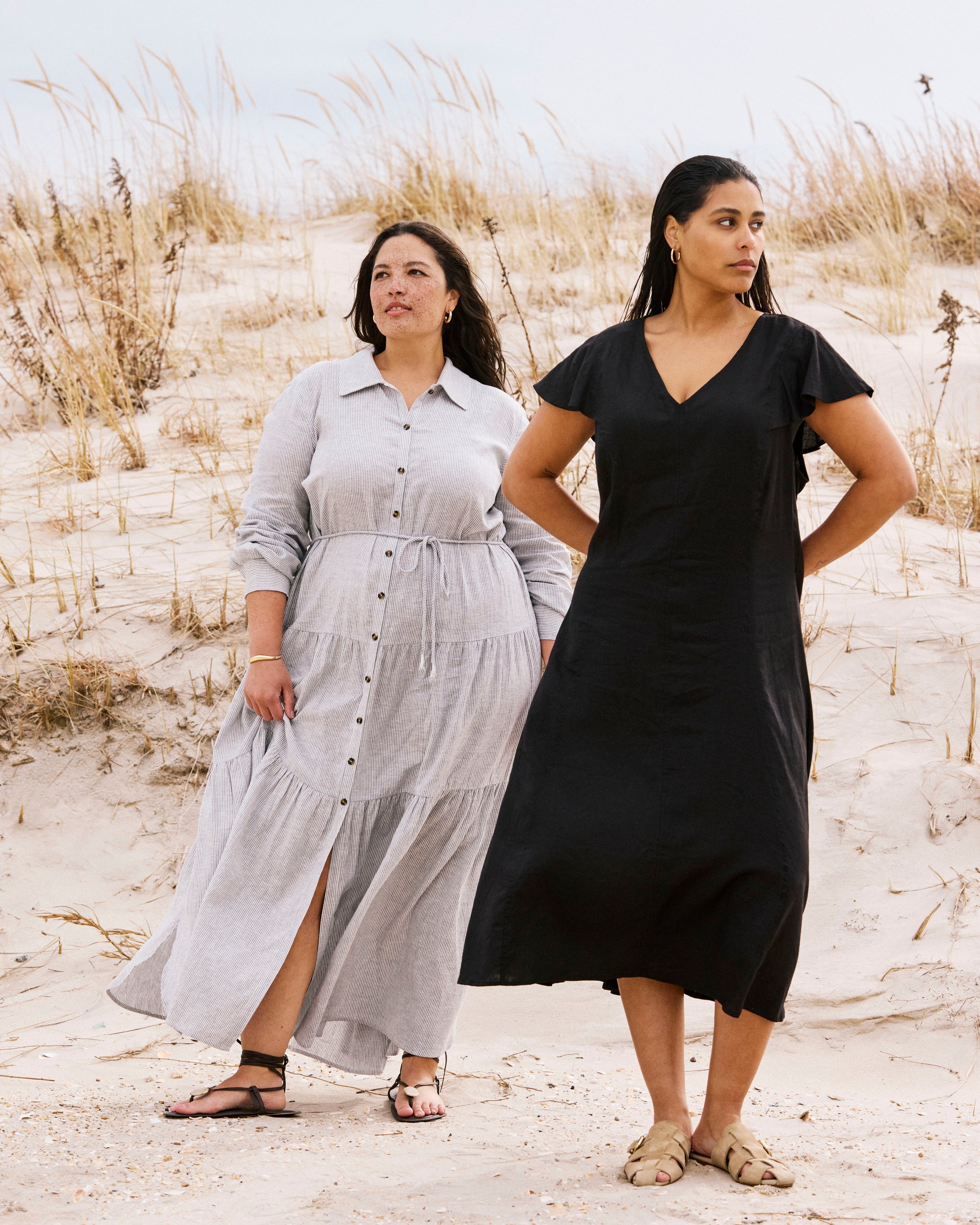 Victoria Linen Dress - Black | Plus Size & Straight Size Women's Fashion | Universal Standard