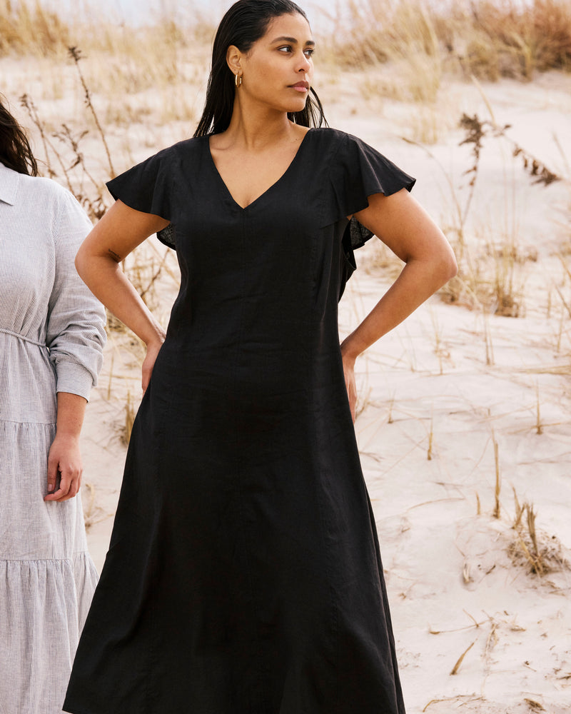 Victoria Linen Dress - Black | Plus Size & Straight Size Women's Fashion | Universal Standard