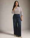 Carrie High Rise Wide Leg Jeans - Naval Blue Wash
