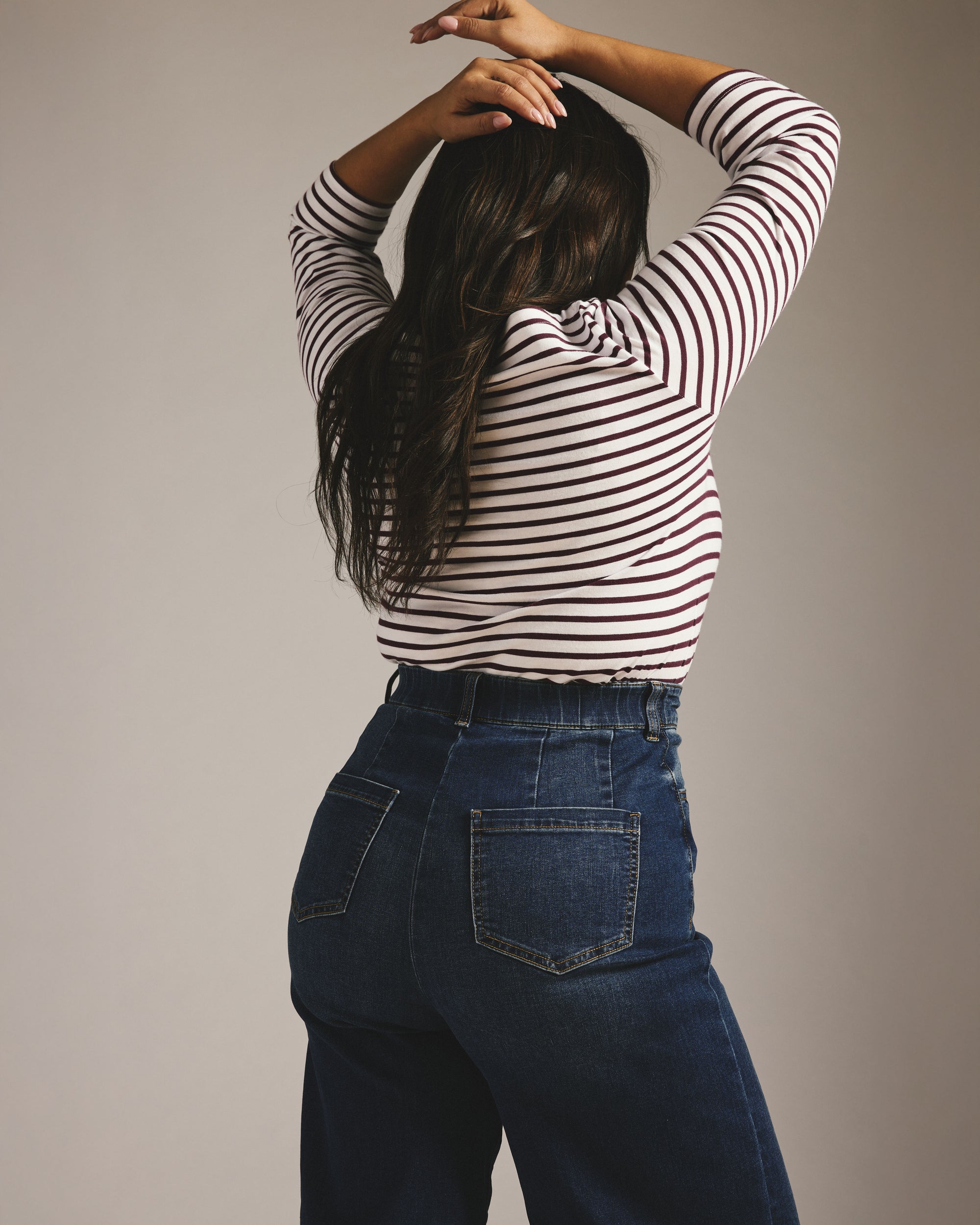 Carrie High Rise Wide Leg Jeans - Naval Blue Wash