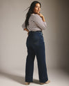 Carrie High Rise Wide Leg Jeans - Naval Blue Wash