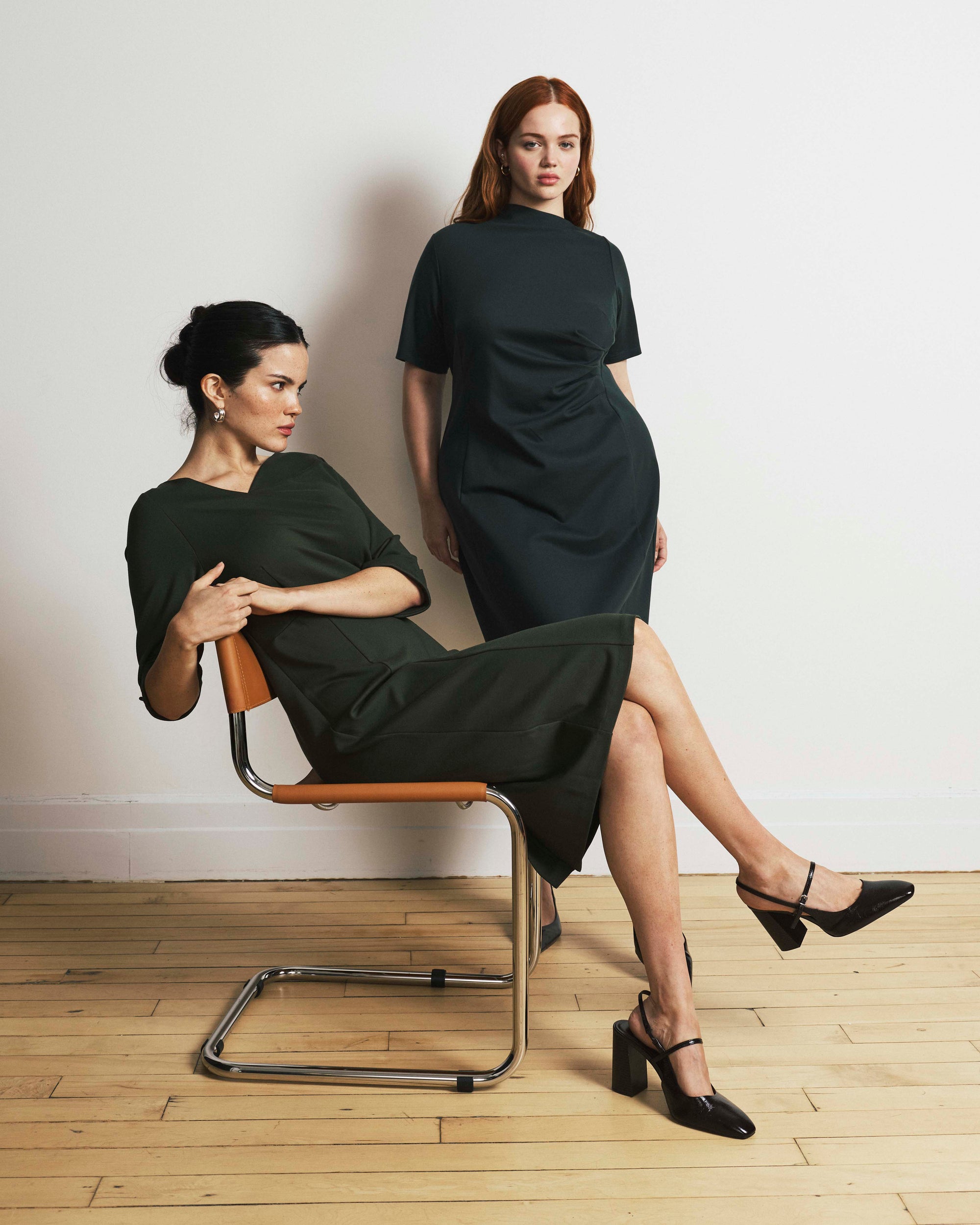 Lando Sculpted Ponte Dress - Kombu Green | Plus Size & Straight Size Women's Fashion | Universal Standard