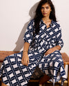 Paros Drawstring Linen Shirtdress - Geometrica Print | Plus Size & Straight Size Women's Fashion | Universal Standard