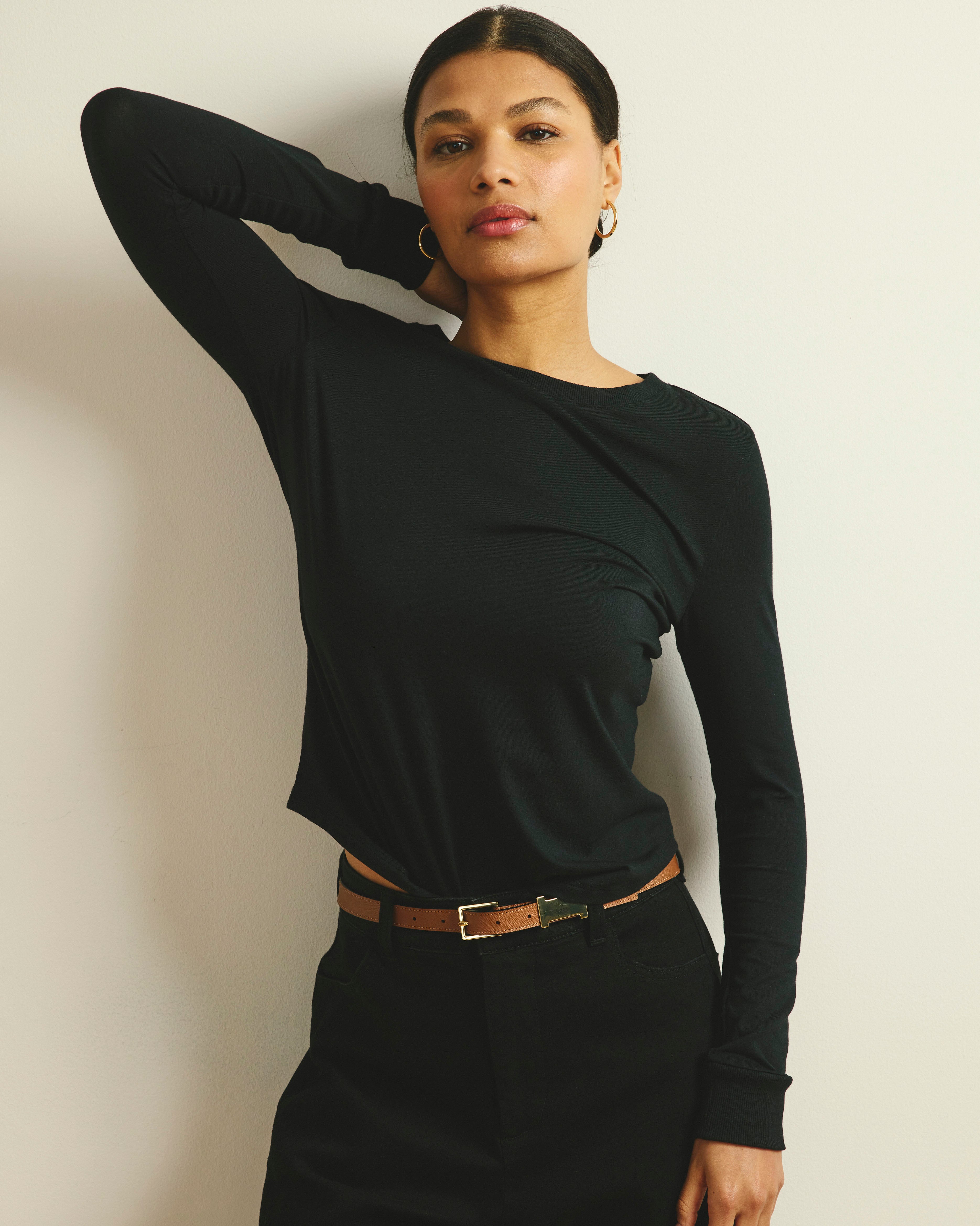 Long Sleeve Tee Rex - Black | Plus Size & Straight Size Women's Fashion | Universal Standard