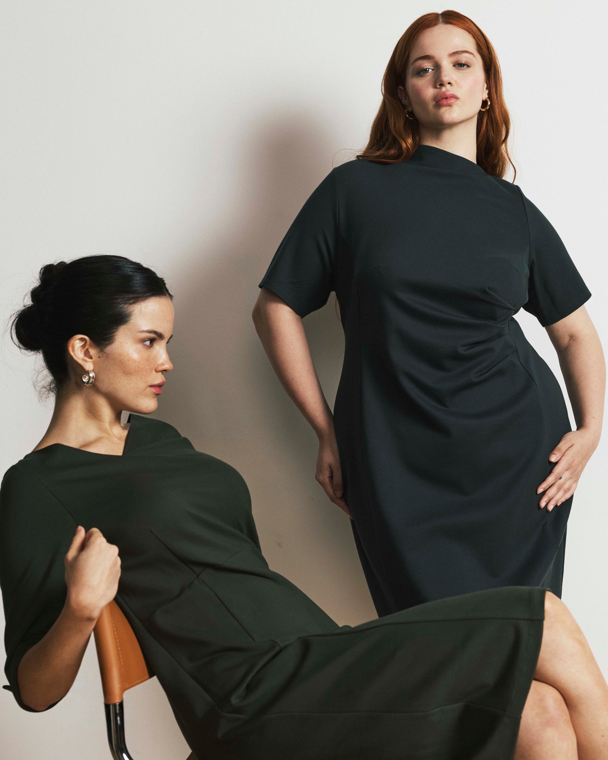 Penny Tailored Ponte Dress - Green Gemstone | Plus Size & Straight Size Women's Fashion | Universal Standard