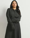 Soft Spun Polo Sweater - Dark Gray