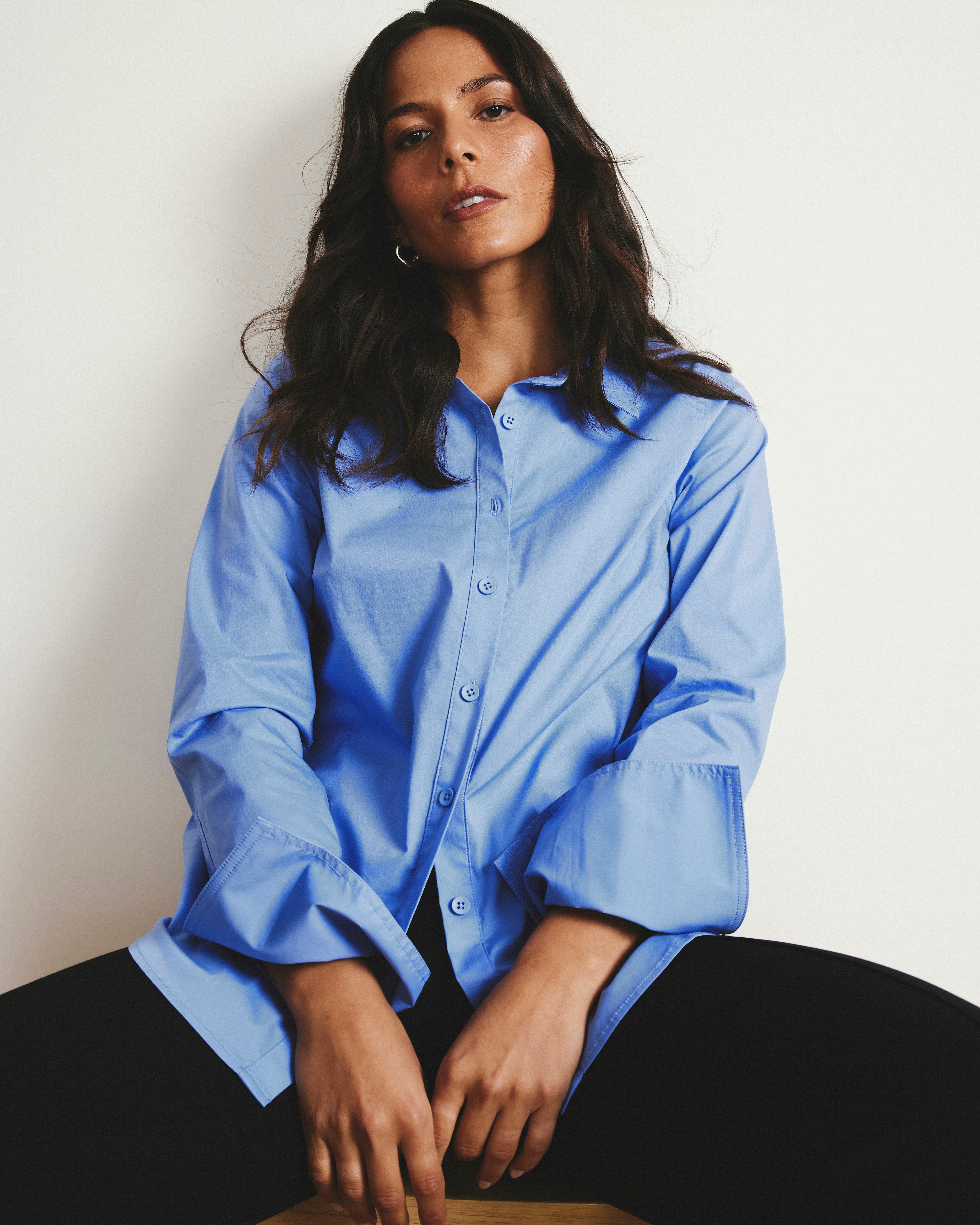 MADISONBLUE ライトブルー 長袖シャツ 00 Henning x US Madison Shirt - Soft Blue – Universal Standard