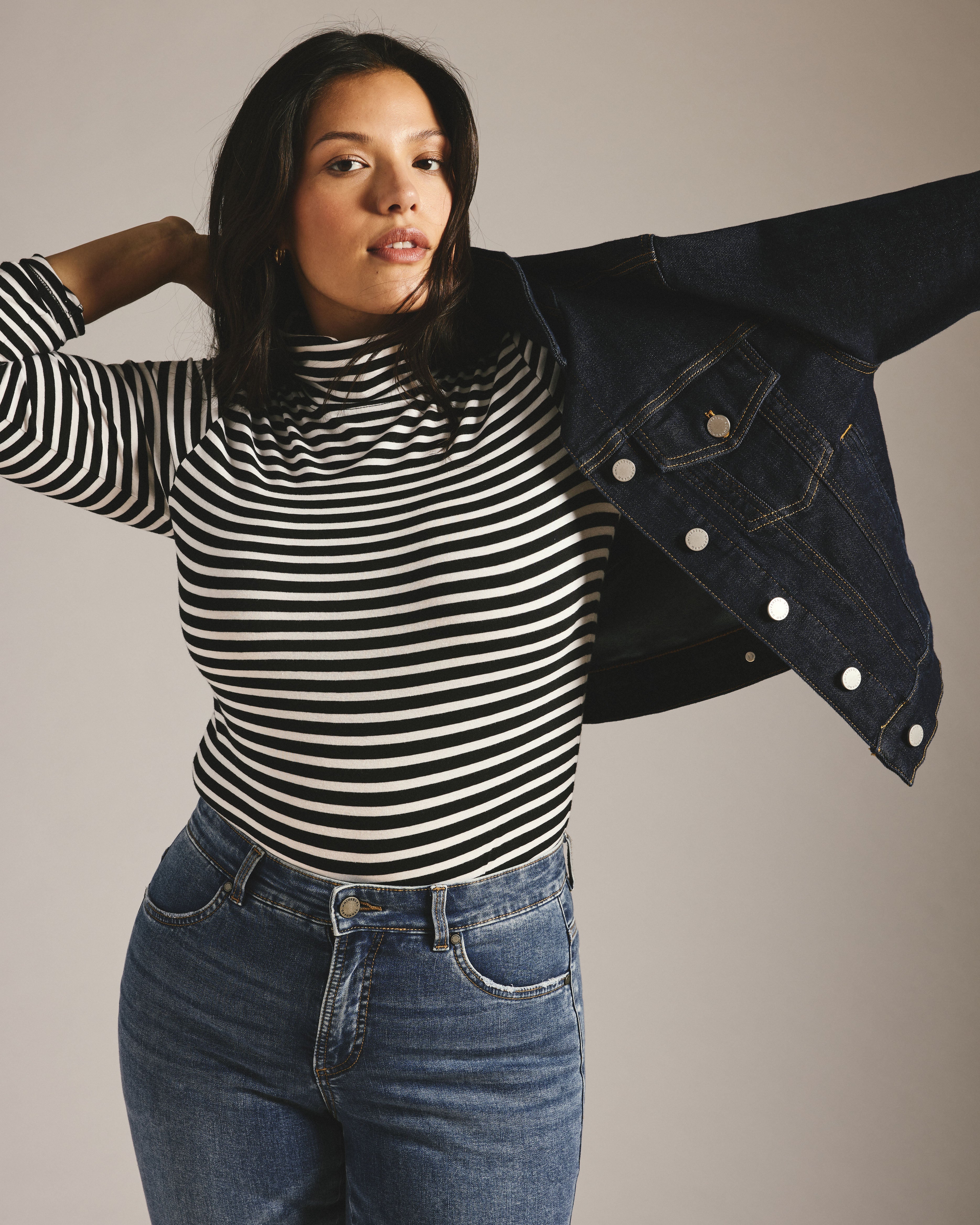 Kelsey Denim Jacket - Vintage Indigo Selvedge – Universal Standard