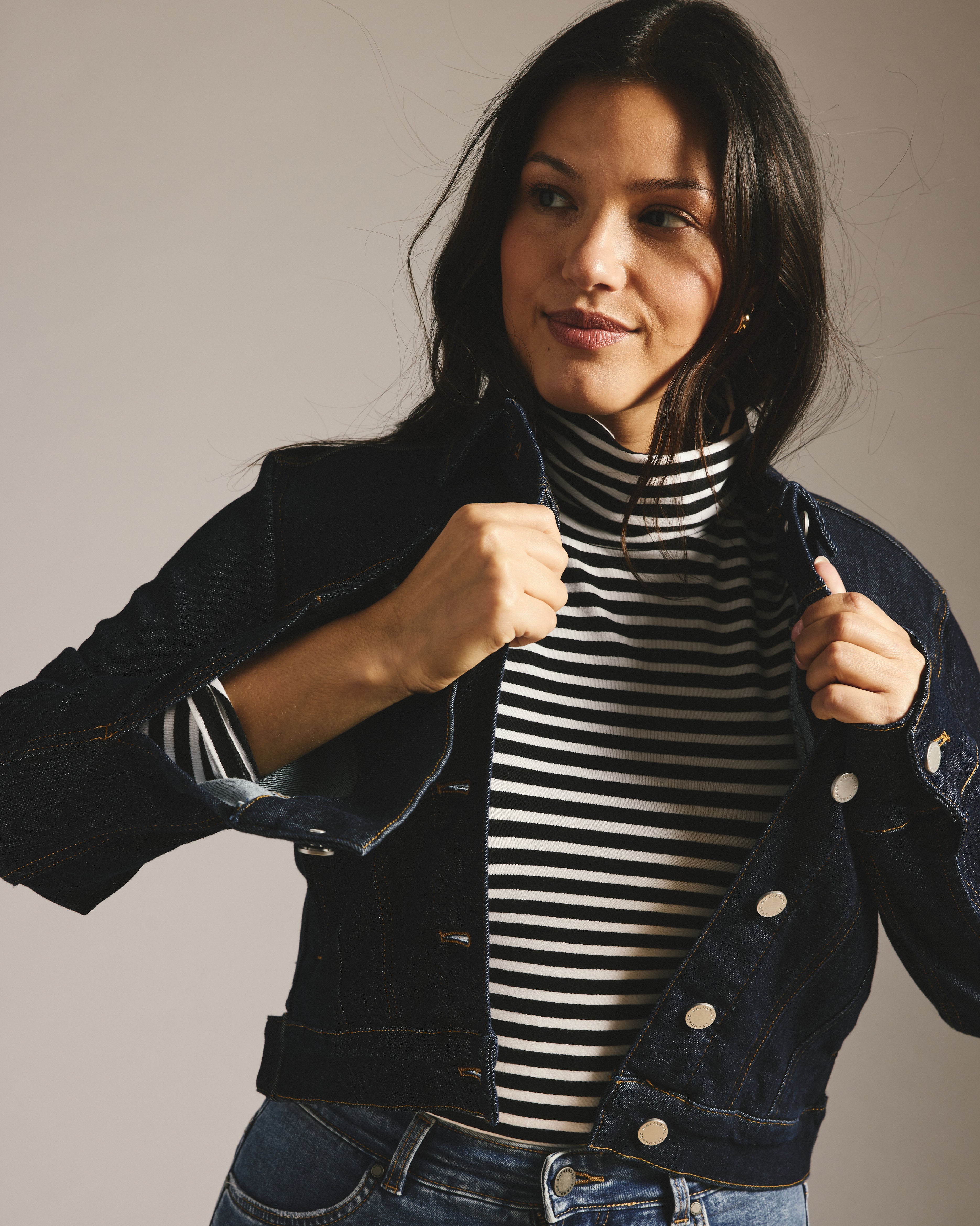 Kelsey Denim Jacket - Vintage Indigo Selvedge – Universal Standard