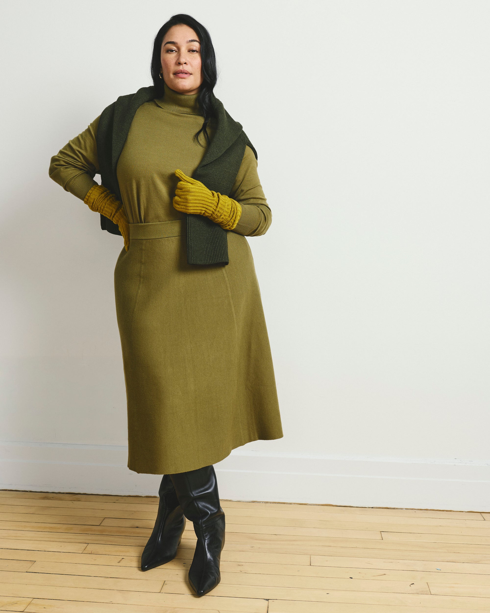 Leonora Sweater Skirt - Capulet Olive