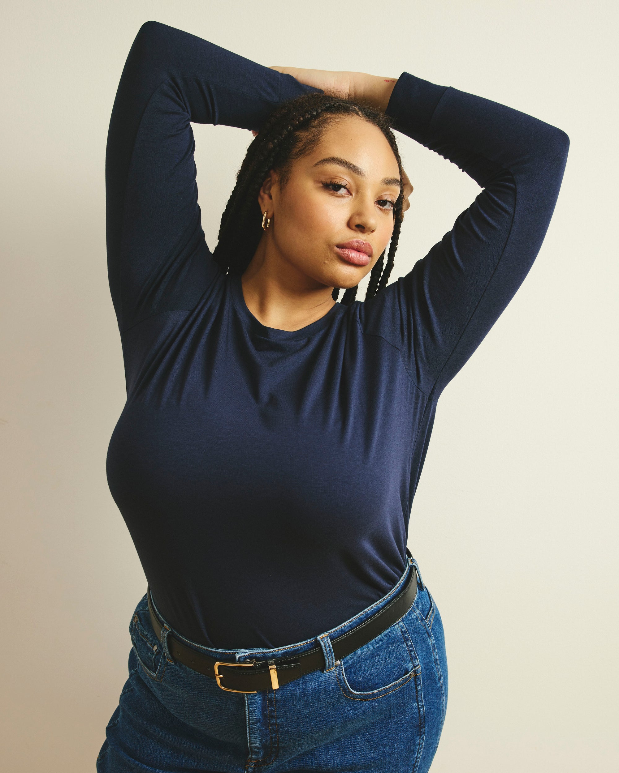 Long Sleeve Tee Rex - Midnight | Plus Size & Straight Size Women's Fashion | Universal Standard