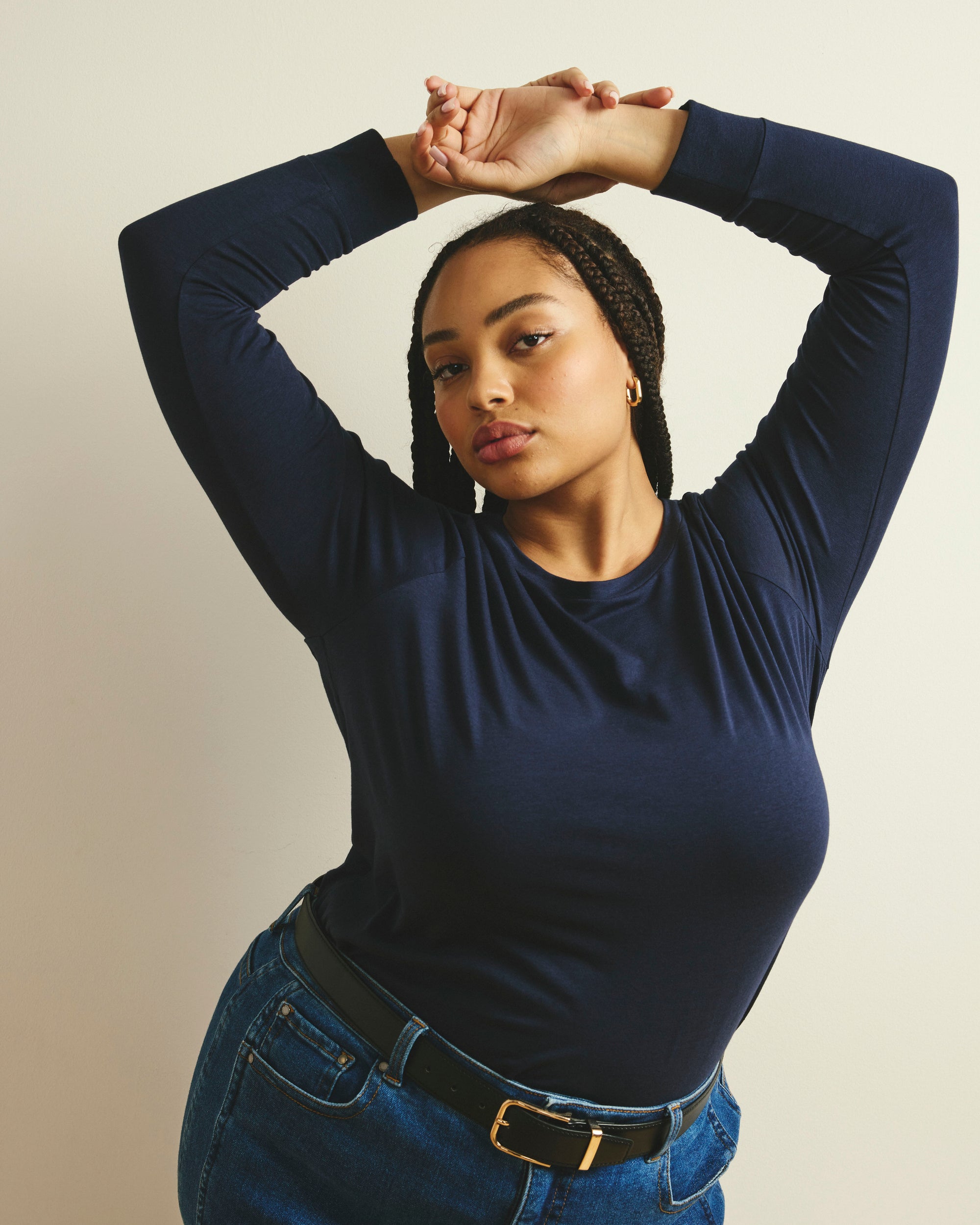 Long Sleeve Tee Rex - Midnight | Plus Size & Straight Size Women's Fashion | Universal Standard