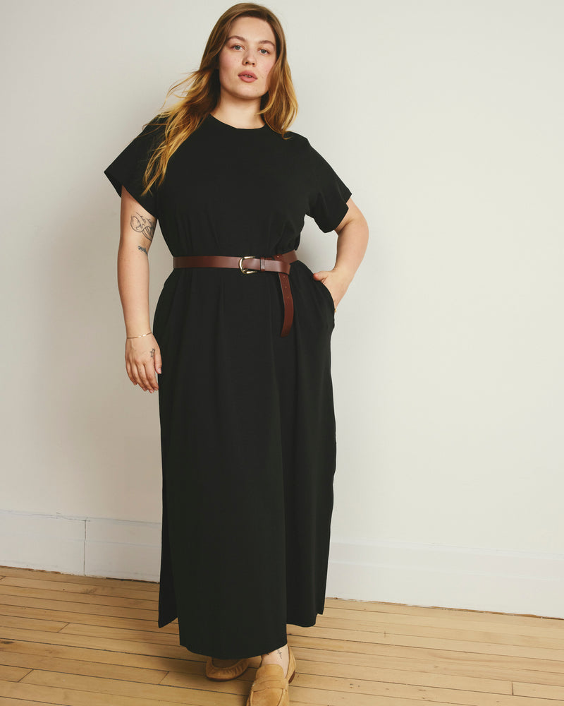 Halie Maxi T-Shirt Dress - Black | Plus Size & Straight Size Women's Fashion | Universal Standard