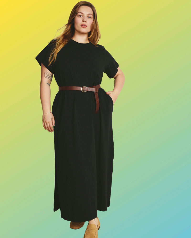 Maxi T-Shirt Dress - Black