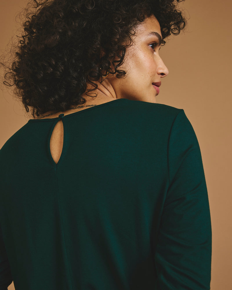 Joan Liquid Jersey Long Sleeve Top - Forest Green | Plus Size & Straight Size Women's Fashion | Universal Standard