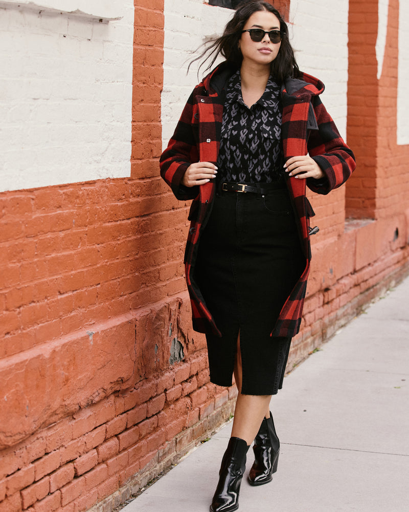 Highlands Duffle Coat - Red Buffalo Check