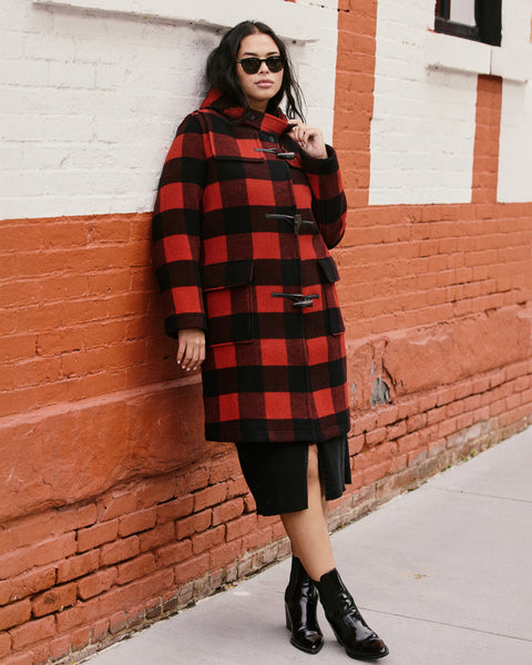 Highlands Duffle Coat - Red Buffalo Check – Universal Standard
