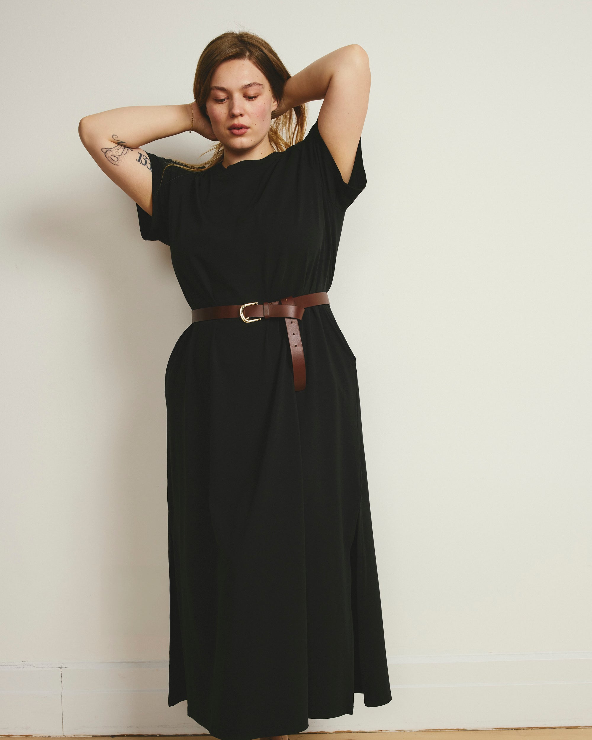 Halie Maxi T-Shirt Dress - Black | Plus Size & Straight Size Women's Fashion | Universal Standard