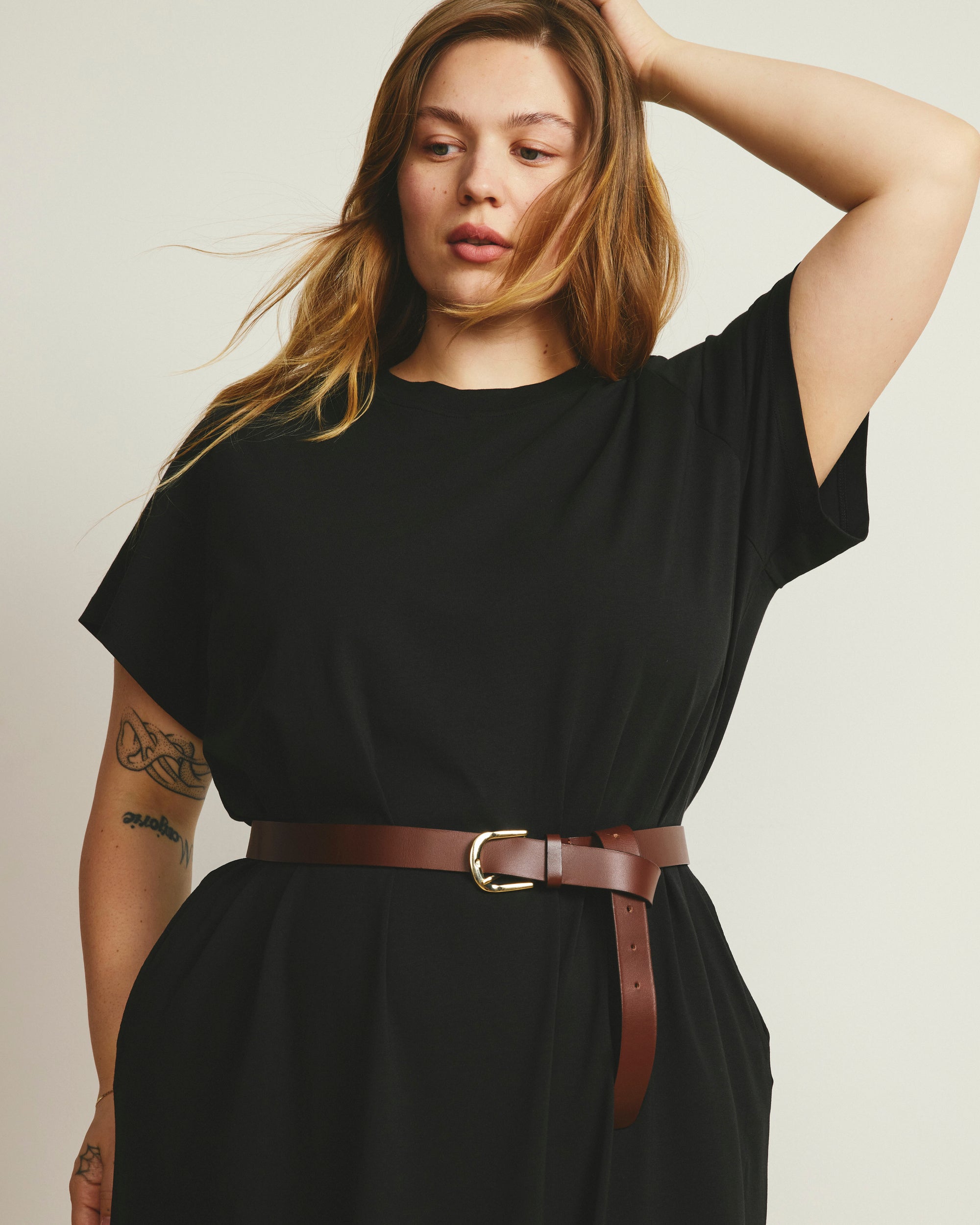 Maxi T-Shirt Dress - / Black- Size2XS