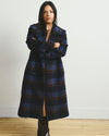 Callaghan Wool Blend Coat - Indigo Plaid