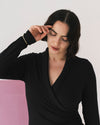 Shawl Collar Liquid Jersey Dress - Black | Plus Size & Straight Size Women's Fashion | Universal Standard