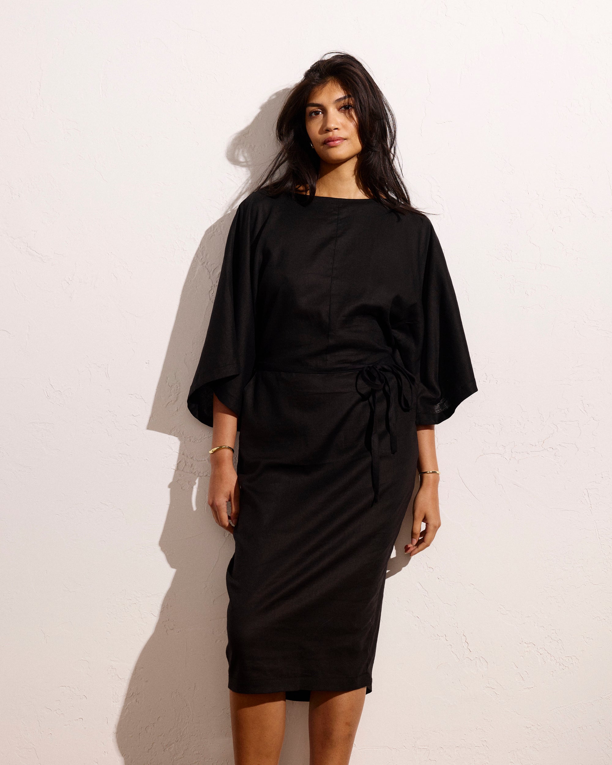 Lio Linen Dress - Black | Plus Size & Straight Size Women's Fashion | Universal Standard