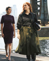 Janet Tie-Neck Cotton Poplin Shirt - Black | Plus Size & Straight Size Women's Fashion | Universal Standard