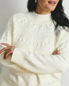 Safiya Cable Knit Sweater - Cream