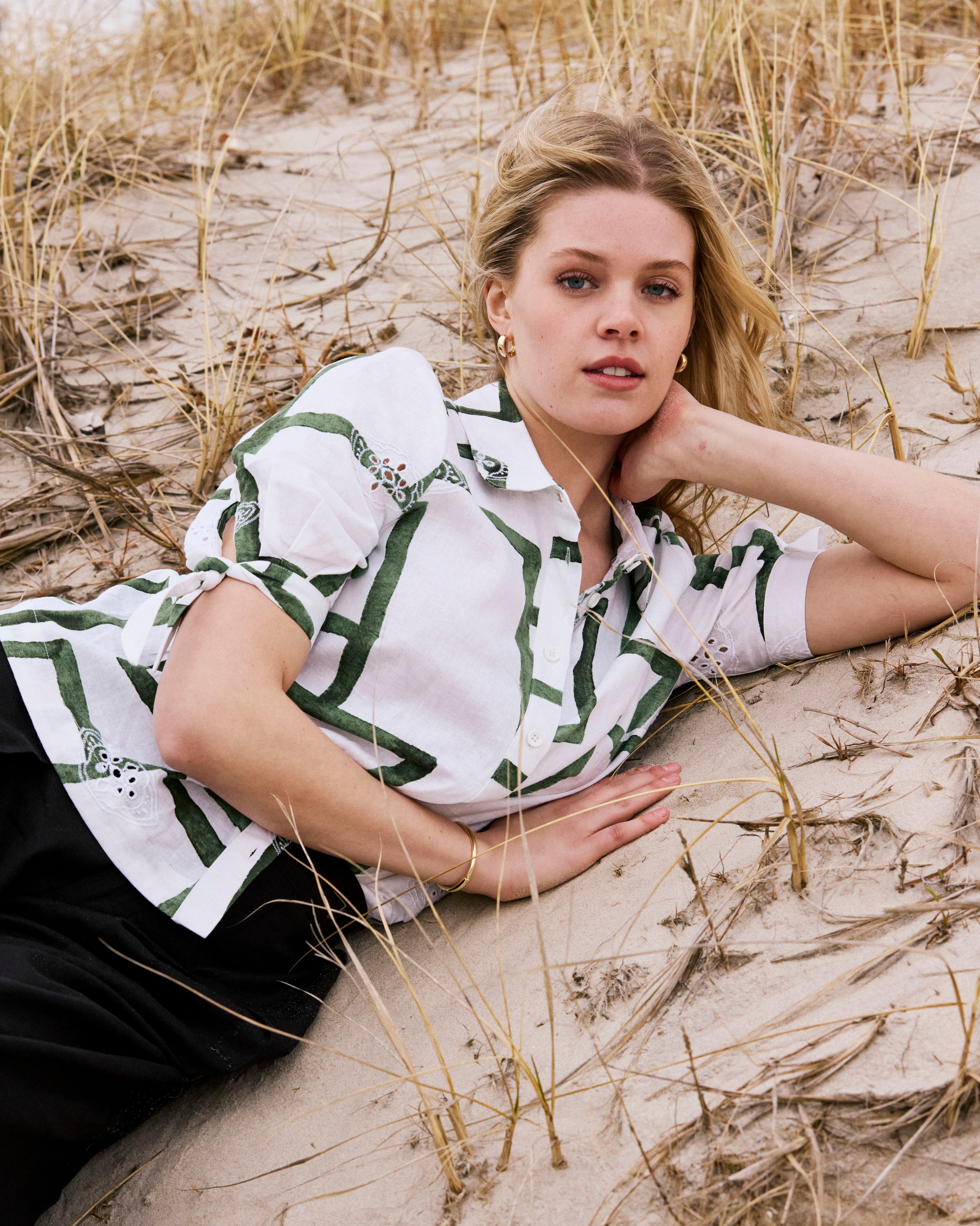 クロノス 2LINE SHORT SHIRTS シャツ ブラウス CRONOS WOMEN 2LINE SHORT SHIRTS【WHITE】