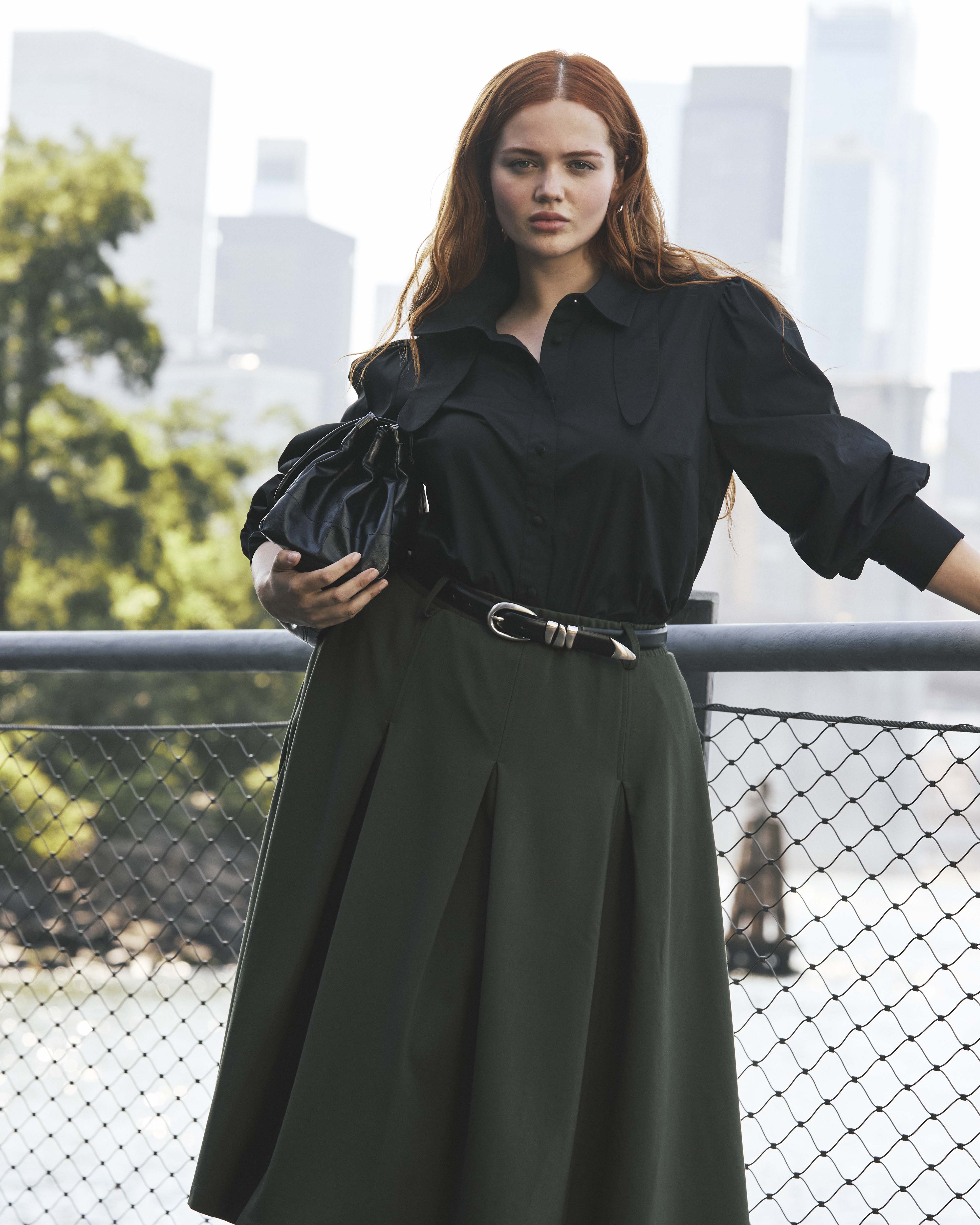 Aleya Pleated Ponte Skirt - Kombu Green | Plus Size & Straight Size Women's Fashion | Universal Standard