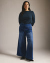 Olivia Pintuck Wide Leg Jeans - True Blue