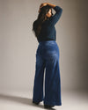 Olivia Pintuck Wide Leg Jeans - True Blue