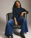 Olivia Pintuck Wide Leg Jeans - True Blue