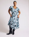 Woman wearing Sevilla Chiffon Dress - Primrose Hill Print from Universal Standard