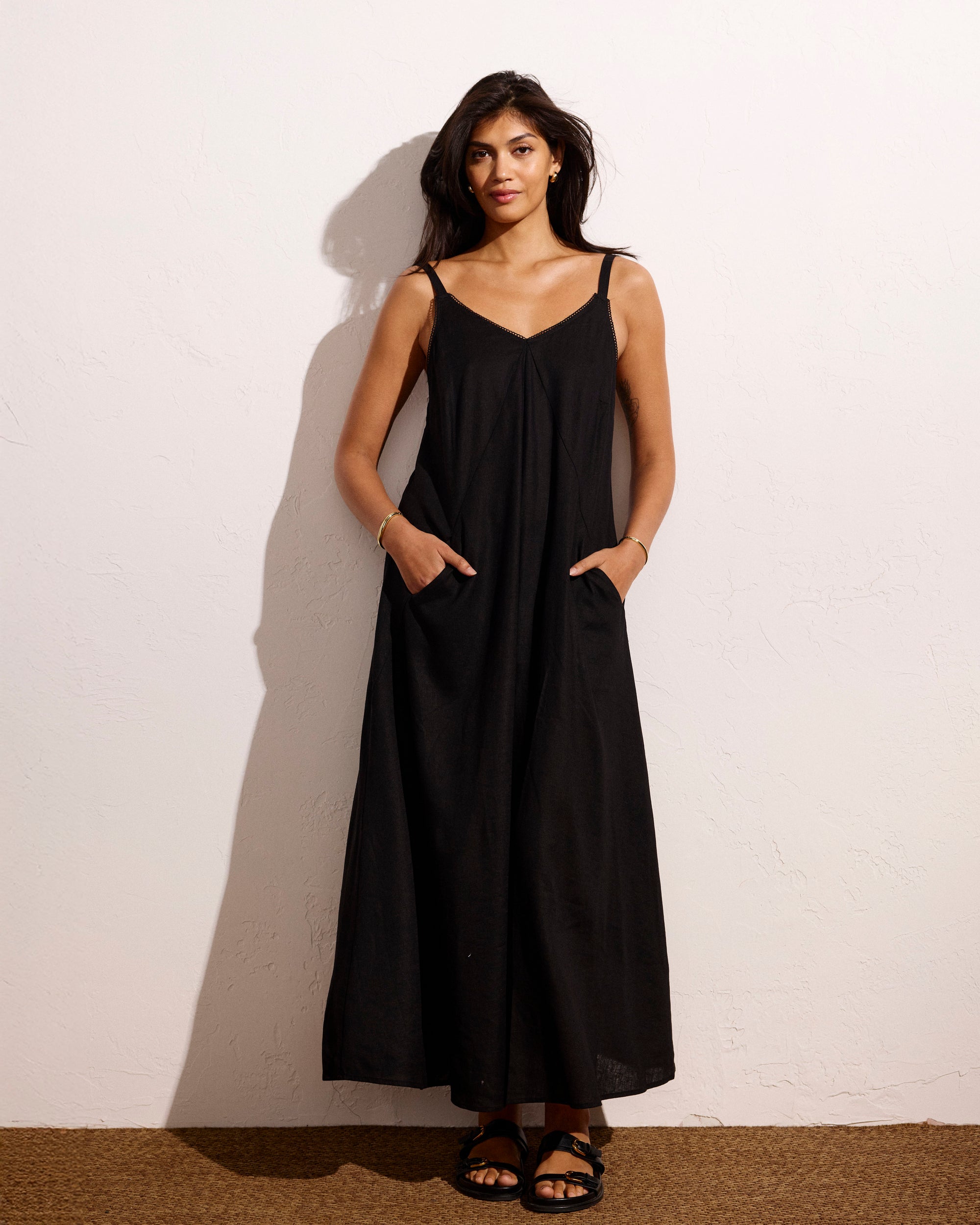 Kite Linen Dress - Black Universal Standard Kite Linen Dress - Black Universal Standard