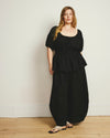 Cosma Barrel Leg Linen Pants - Black | Plus Size & Straight Size Women's Fashion | Universal Standard