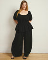 Andrea Peplum Linen Top - Black | Plus Size & Straight Size Women's Fashion | Universal Standard