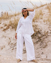 Marley Wide Leg Linen Blend Pants - White | Plus Size & Straight Size Women's Fashion | Universal Standard