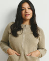 Better-Than-Wool Zip Cardigan - Almond Dust