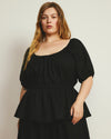 Andrea Peplum Linen Top - Black | Plus Size & Straight Size Women's Fashion | Universal Standard