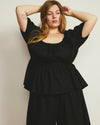 Andrea Peplum Linen Top - Black | Plus Size & Straight Size Women's Fashion | Universal Standard